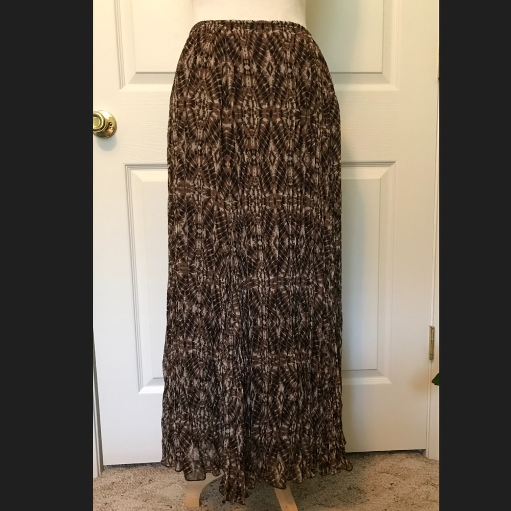 Ruby Rd. Earthy Patterned Maxi Skirt